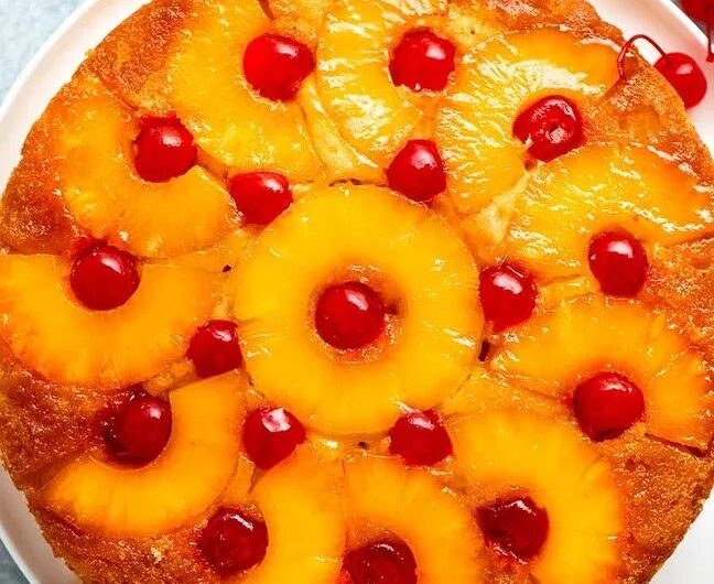 Air Fryer Pineapple Upside-Down Cake Recipe