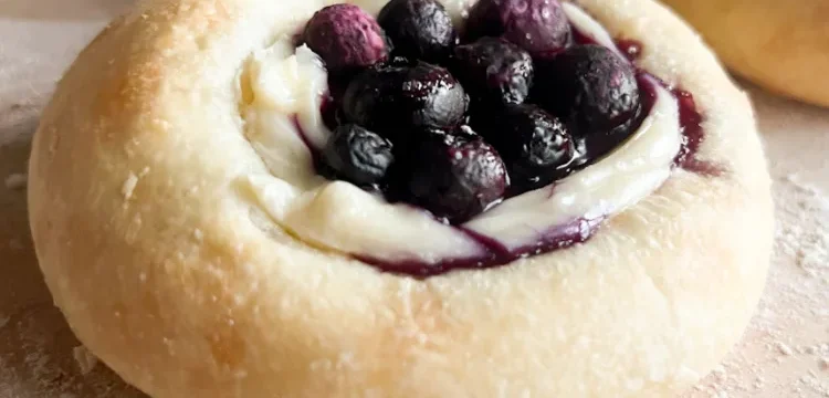 Sourdough Blueberry Brioche Tarts