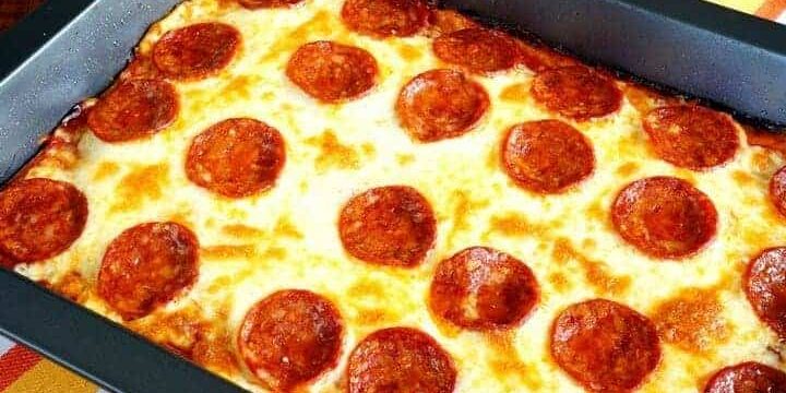 Gluten free, Low Carb Pizza Casserole