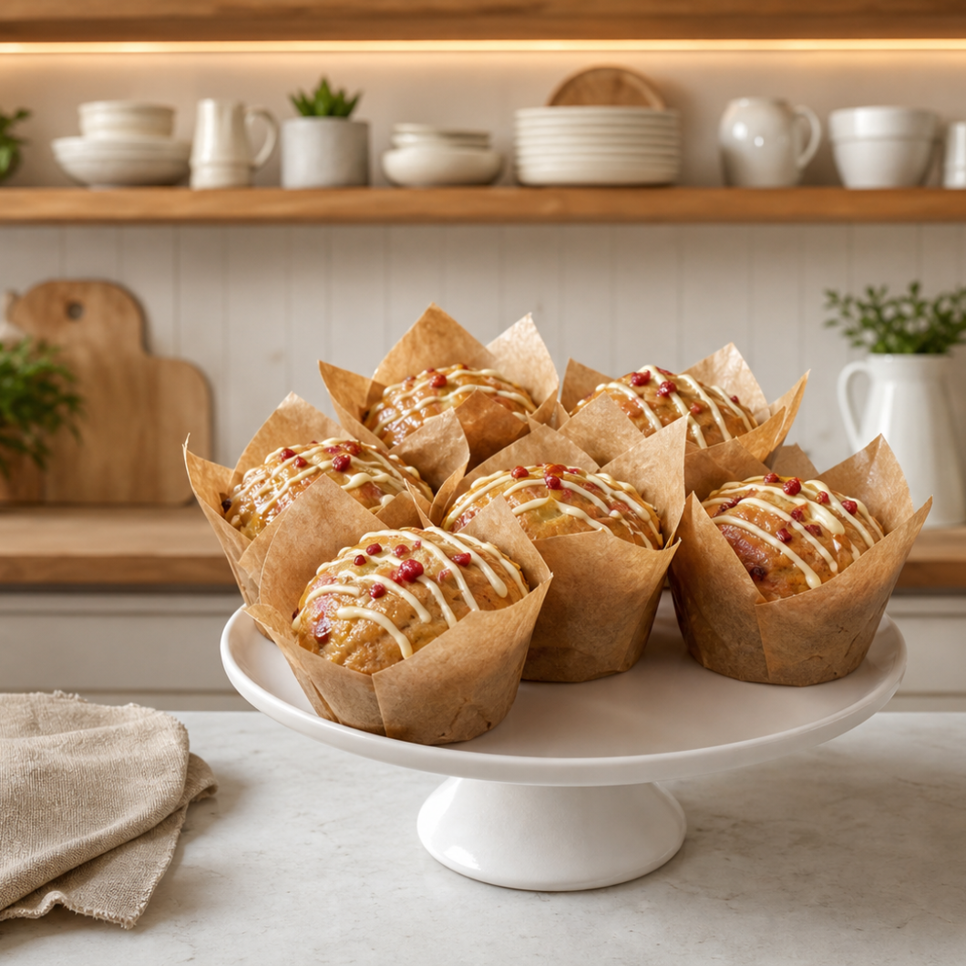 Lemon Raspberry Protein Muffins