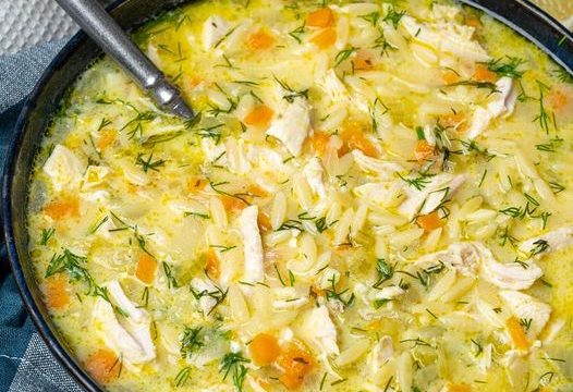 Avgolemono — Greek Lemon Chicken Soup