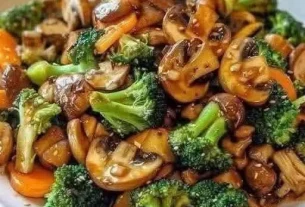 Healthy Broccoli Carrot Mushroom Stir Fry