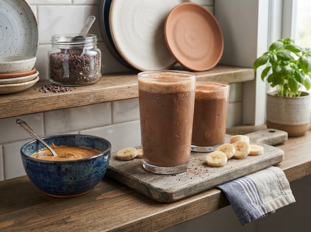 High Protein Peanut Butter Banana Smoothie
