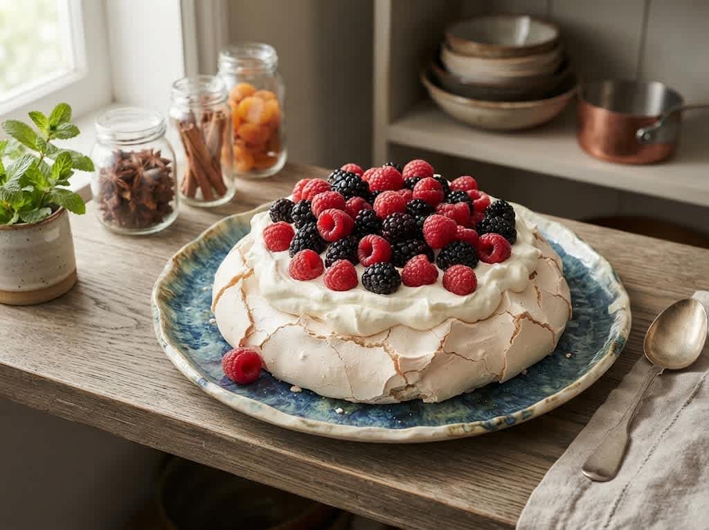 Vanilla Berry Pavlova Desserts