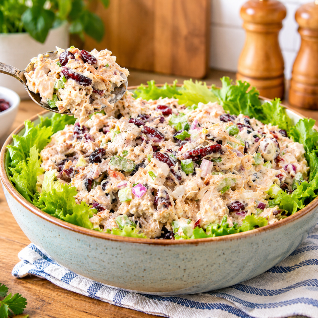 Creamy Cranberry Pecan Chicken Salad