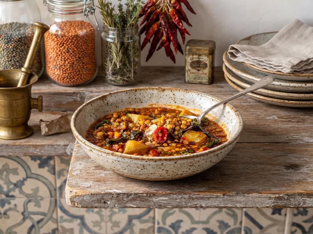 Healthy Mediterranean Lentil and Vegetable Soup
